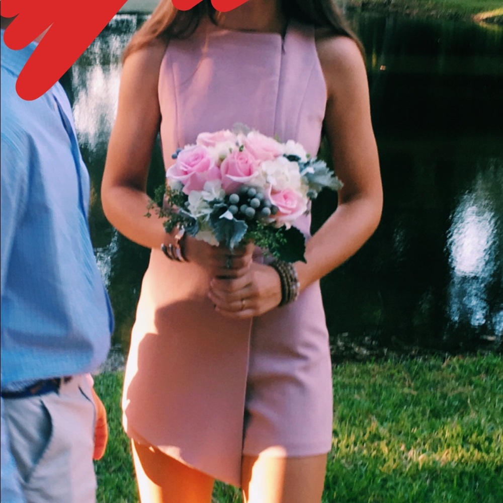 MISHA BLUSH PINK ROMPER/DRESS